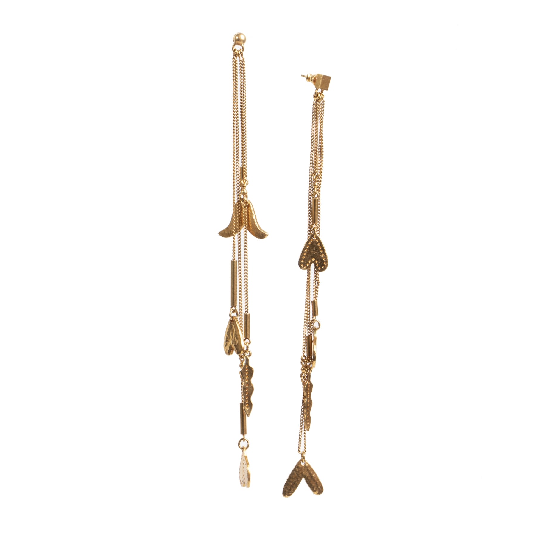 Authentic secondhand Chloé Keira Gold Brass Earrings designer accessories fashion luxury vintage webshop safe secure online shopping