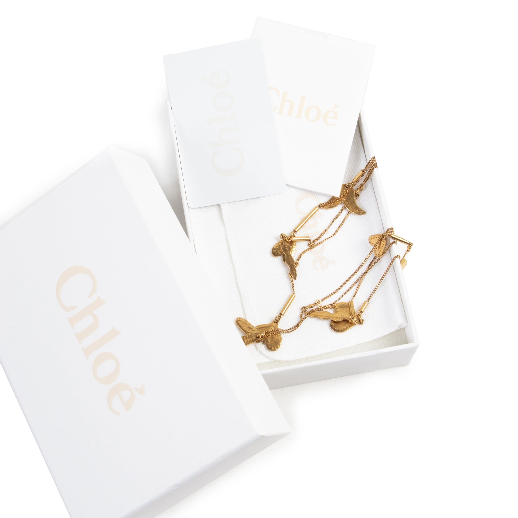 Authentic secondhand Chloé Keira Gold Brass Earrings designer accessories fashion luxury vintage webshop safe secure online shopping