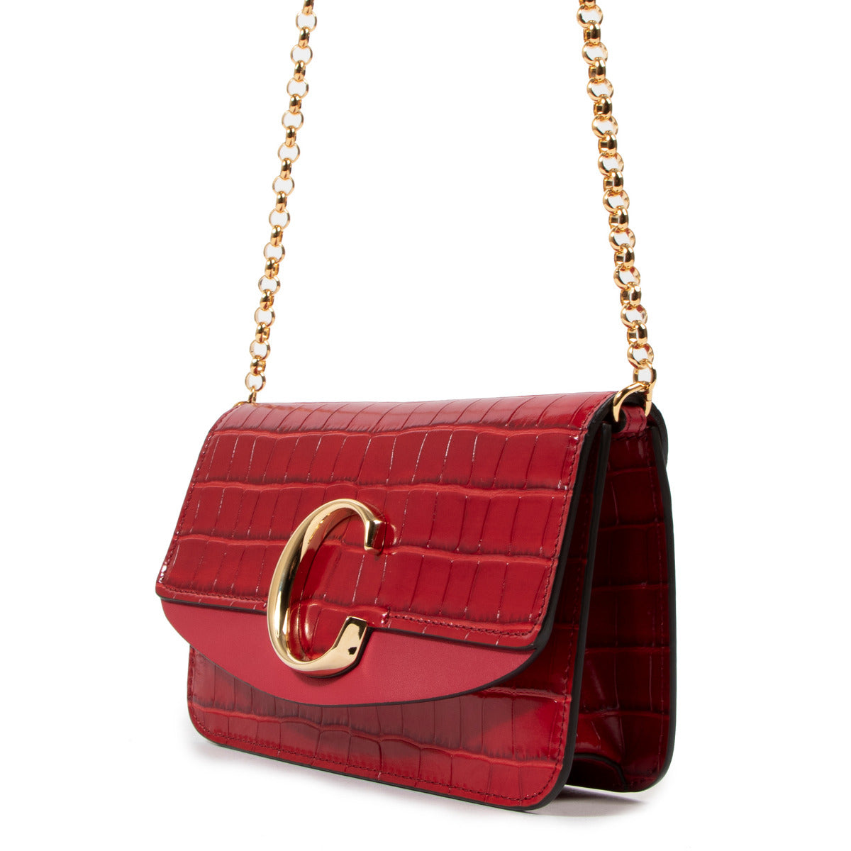 Chloé Dusky Red Mini C Chain Bag