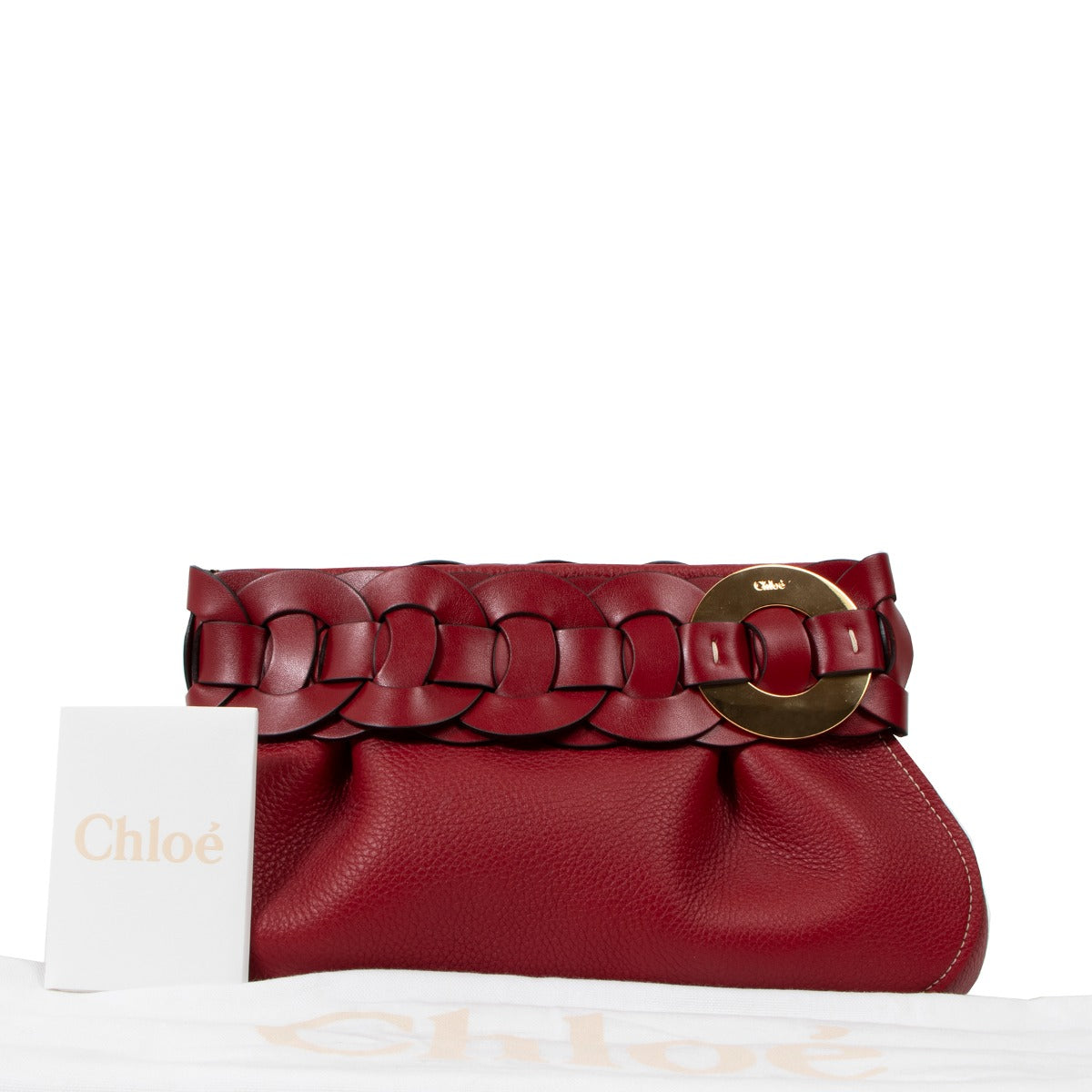 Chloé Darryl Smoked Red Clutch