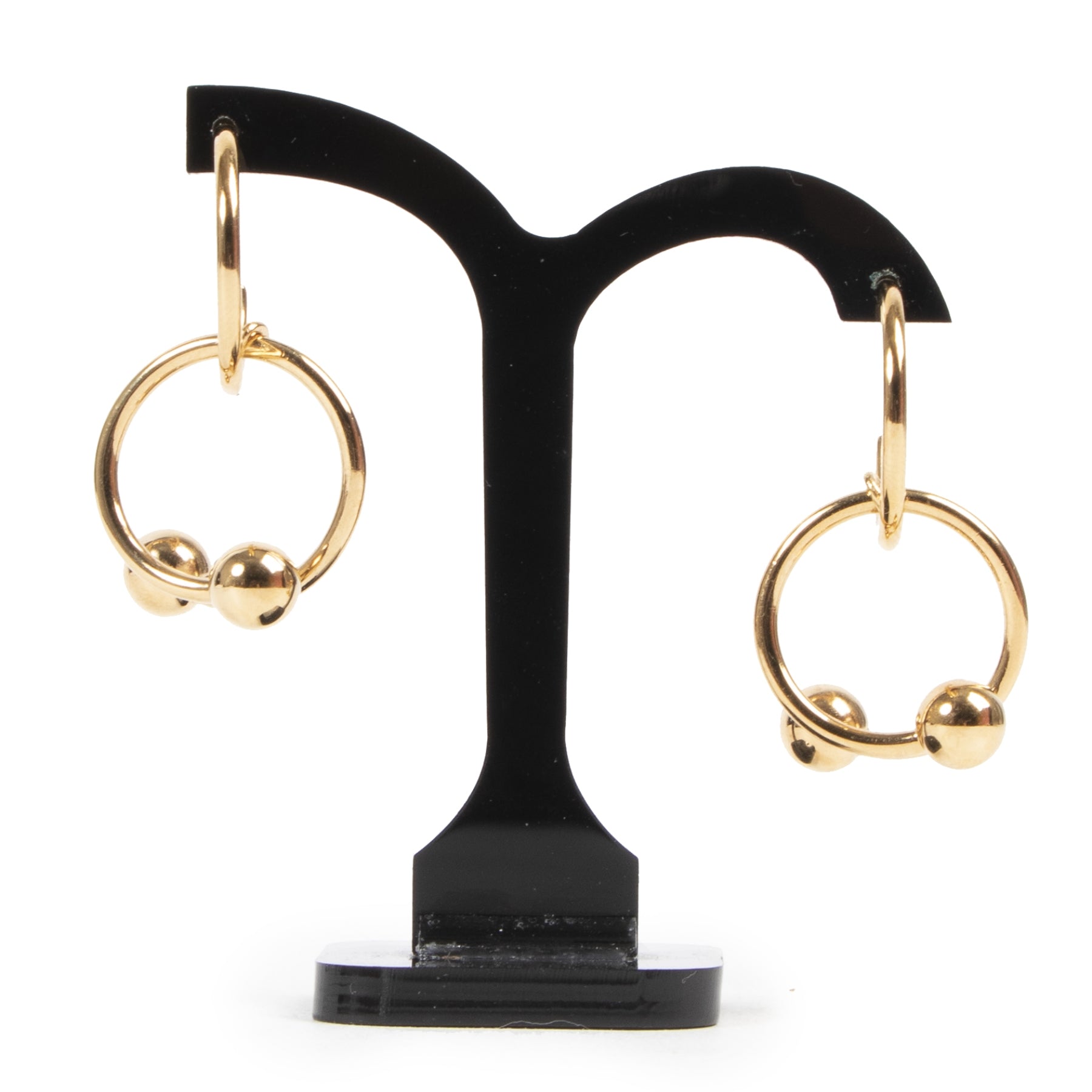 J.W. Anderson Golden Pierce Earrings. Authentieke J.W. Anderson accessoires bij LabelLOV Antwerpen. Authentique seconde-main luxury en ligne webshop LabelLOV. Authentic J.W. Anderson accessories at LabelLOV Antwerp.