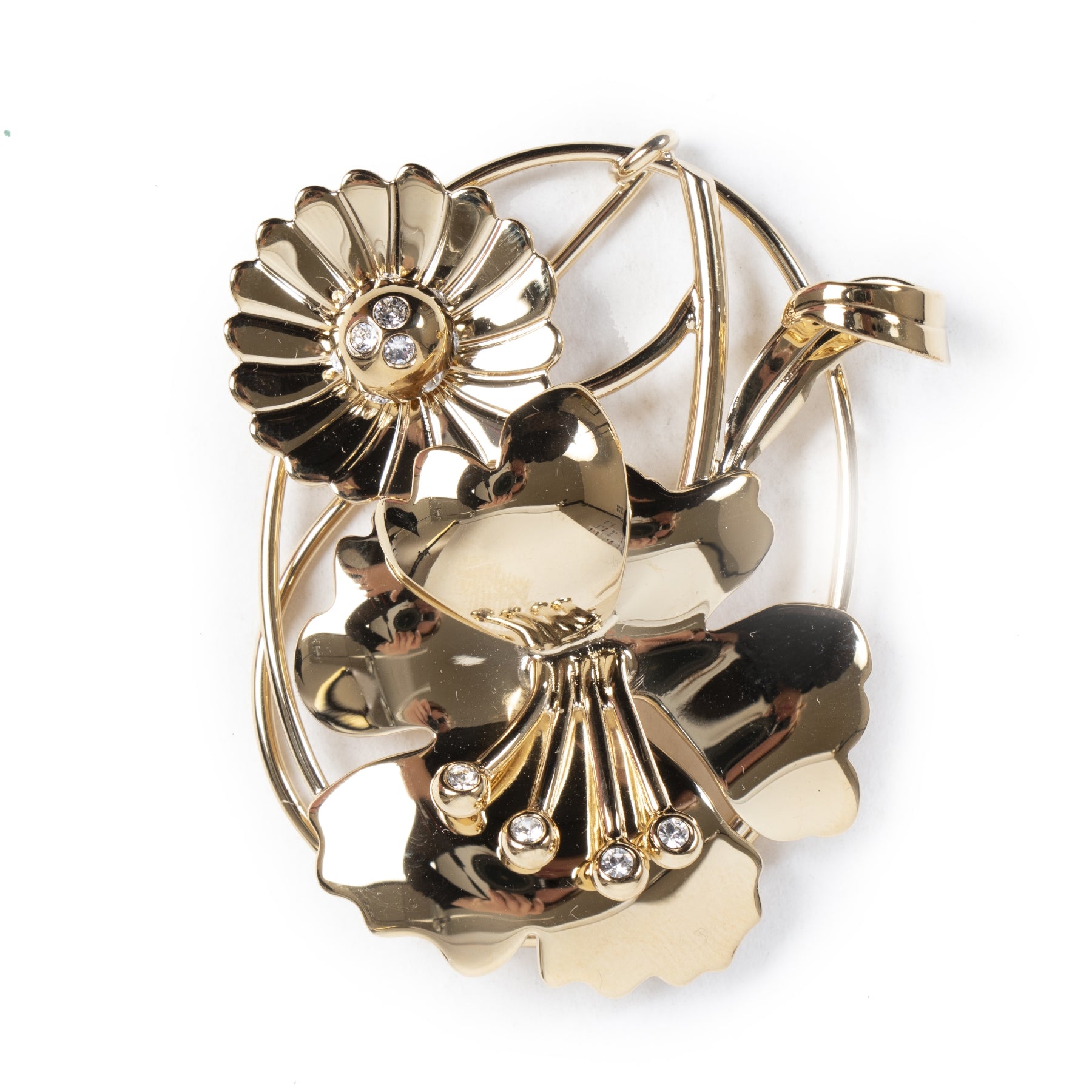 Authentic secondhand J.W. Anderson Golden Daisy Floral Earpiece designer accessories fashion luxury vintage webshop safe secure online shopping