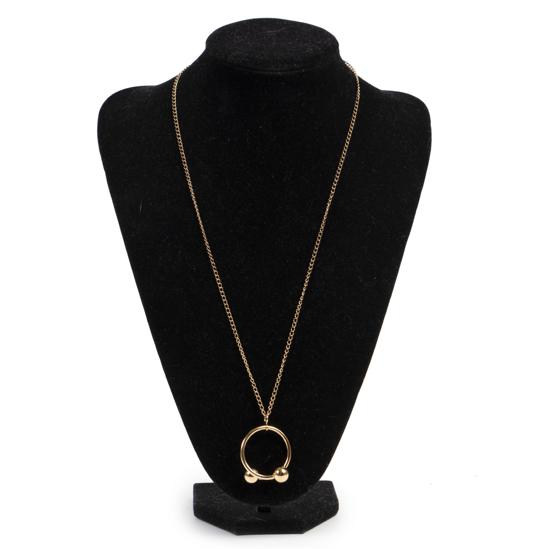 Authentieke Tweedehands J.W. Anderson Golden Double Ball Pendant Necklace juiste prijs veilig online shoppen luxe merken webshop winkelen Antwerpen België mode fashion