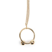 Authentic secondhand J.W. Anderson Golden Double Ball Pendant Necklace designer accessories fashion luxury vintage webshop safe secure online shopping