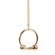 Authentic secondhand J.W. Anderson Golden Double Ball Pendant Necklace designer accessories fashion luxury vintage webshop safe secure online shopping