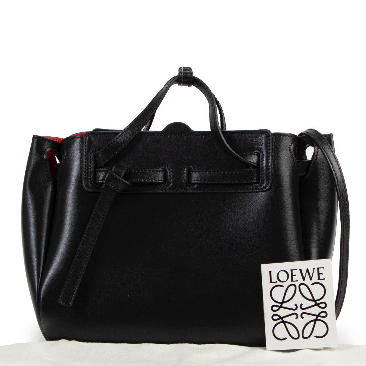 Shop safe online this Loewe Lazo black shoulder bag.