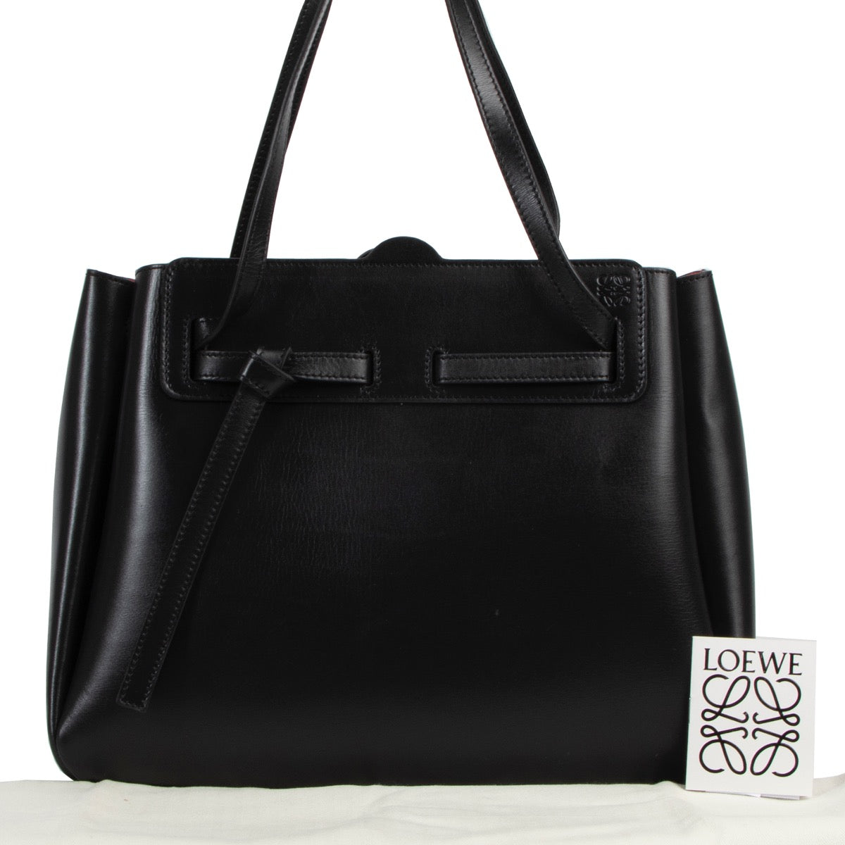 Loewe Black Boxcalf Lazo Tote