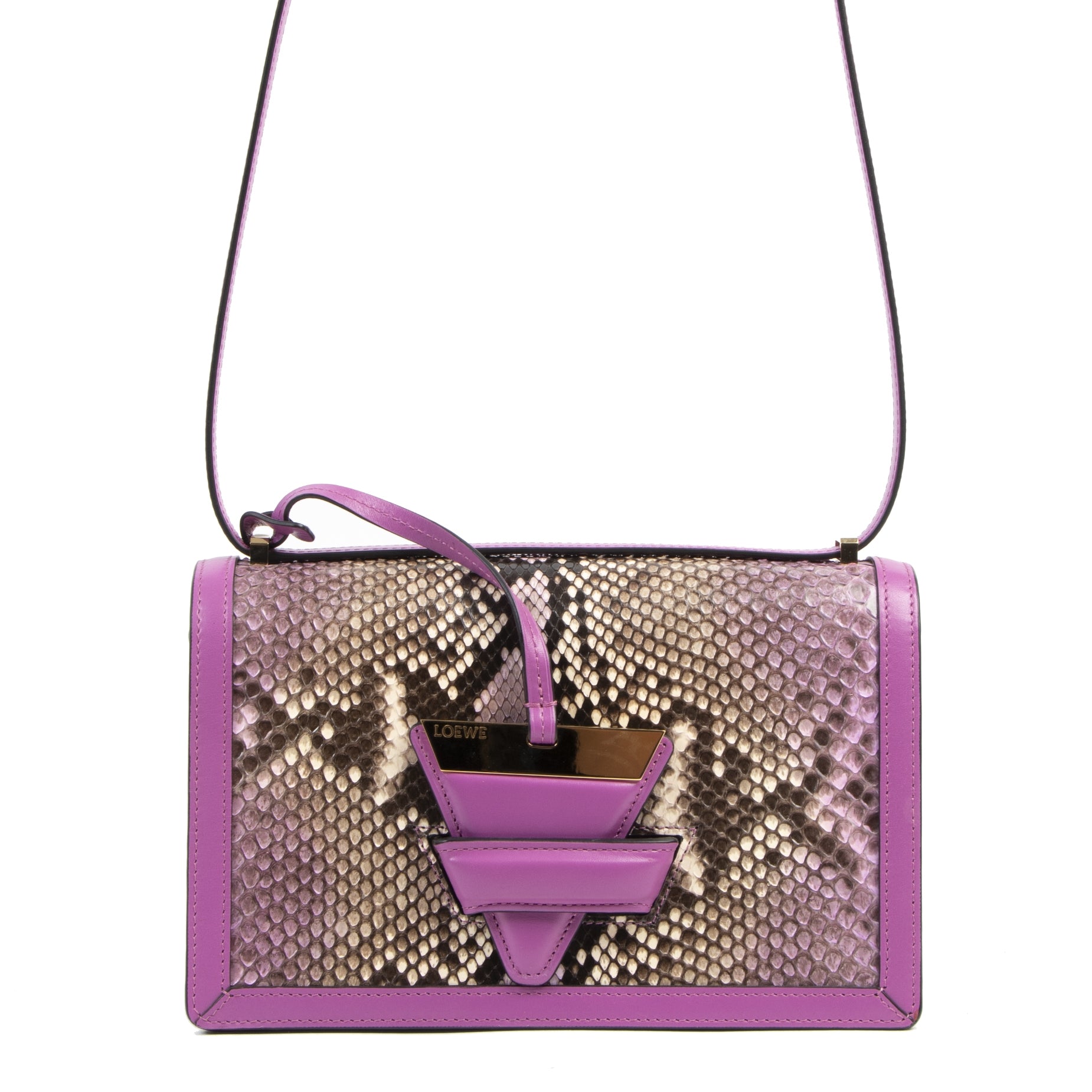 Loewe Python Fuchsia Barcelona Bag pour le meilleur prix chez Labellov à Anvers
