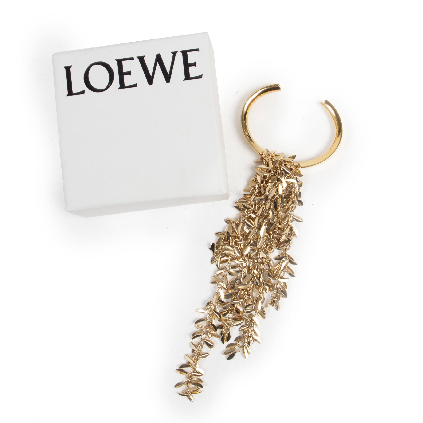 Authentic secondhand Loewe Golden Bracelet designer accessories fashion luxury vintage webshop safe secure online shopping