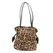 Loewe Small Flamenco Knot Leopard-Print Calf Hair Shoulder Bag kopen en verkopen aan de beste prijs