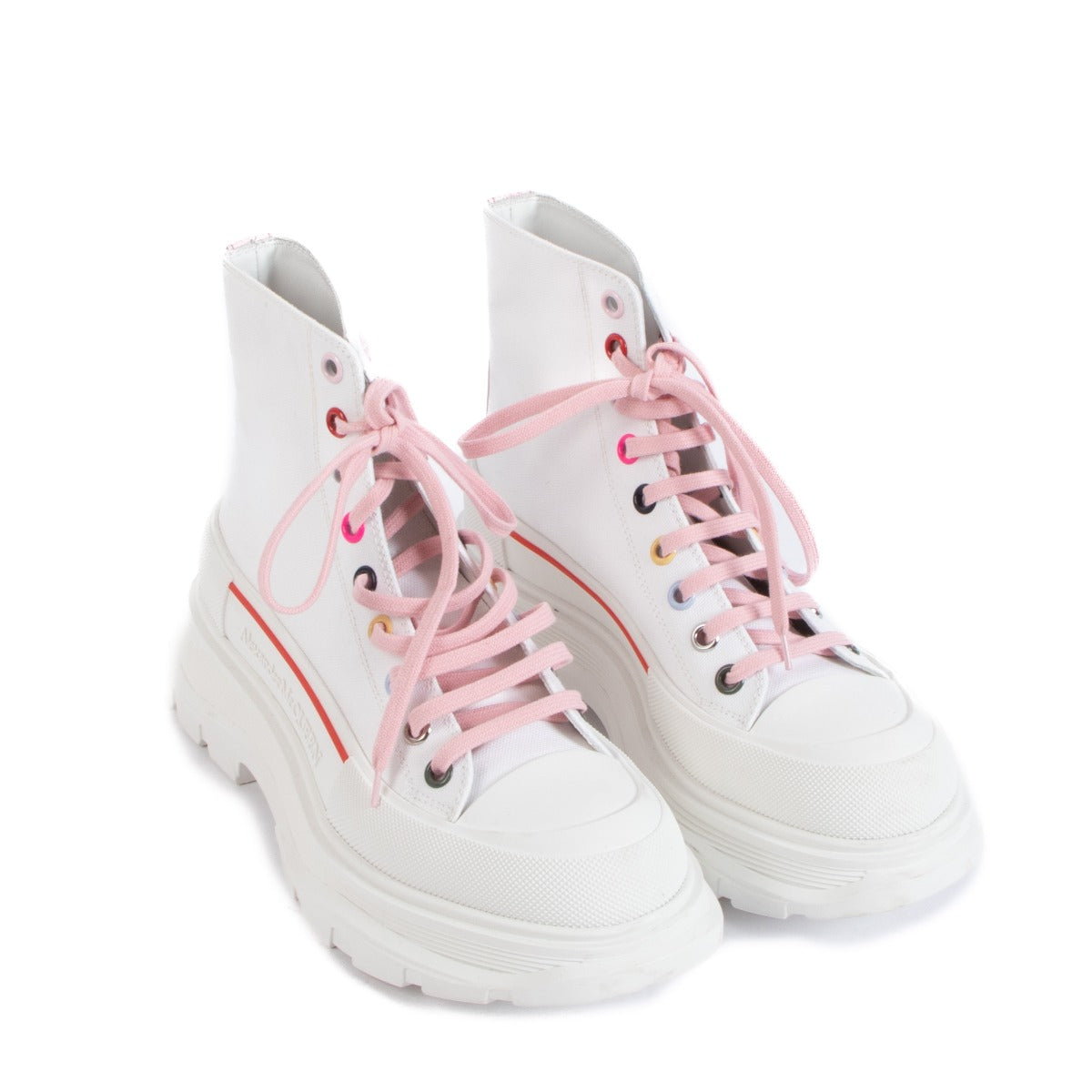Alexander McQueen White Tread Slick Boots
