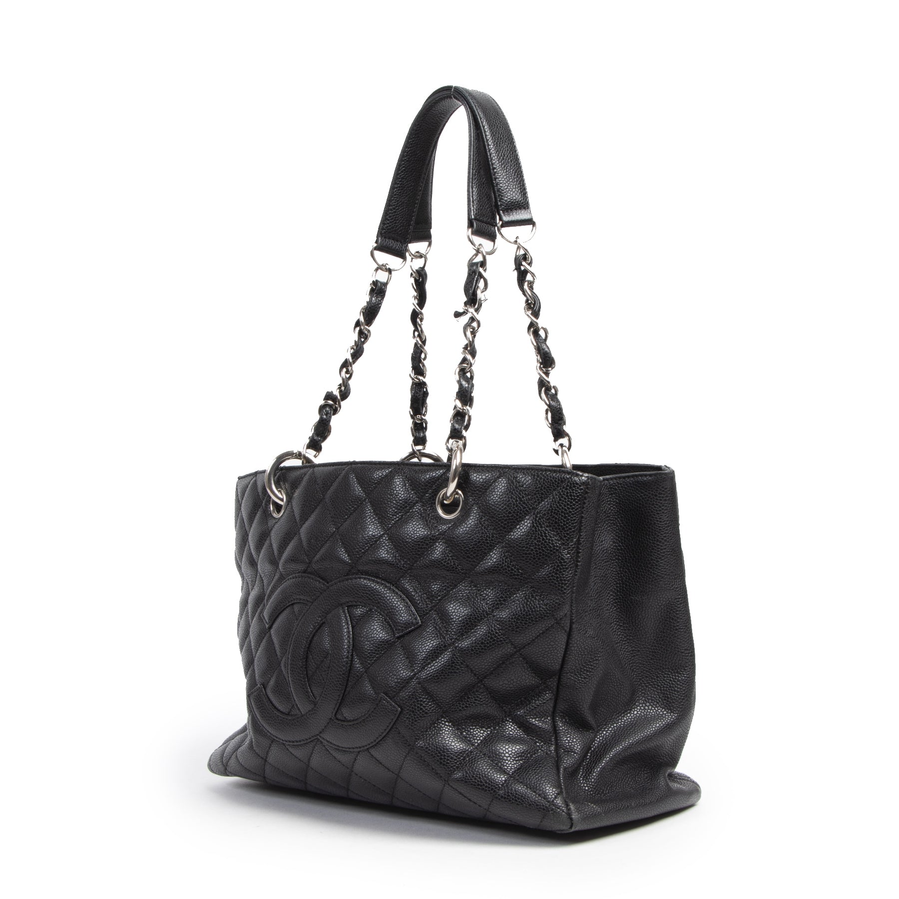 Chanel GST Black Caviar Leather Shopping Tote