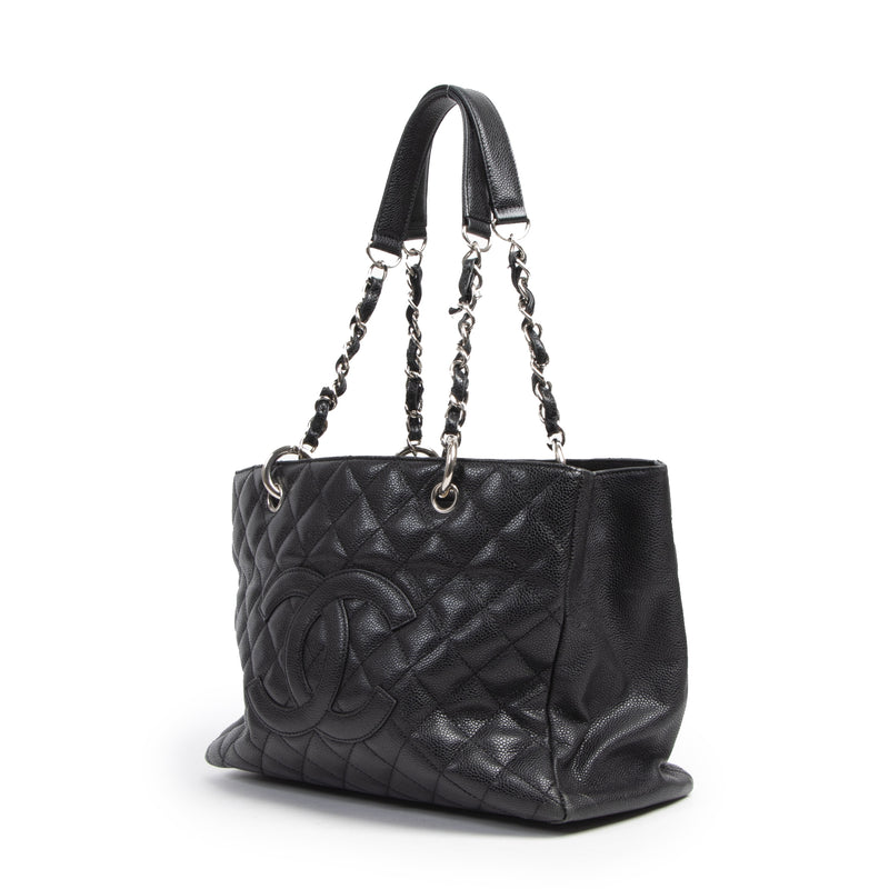 Chanel GST Black Caviar Leather Shopping Tote