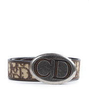 Authentieke Tweedehands Dior Brown Monogram Belt juiste prijs veilig online shoppen luxe merken webshop winkelen Antwerpen België mode fashion