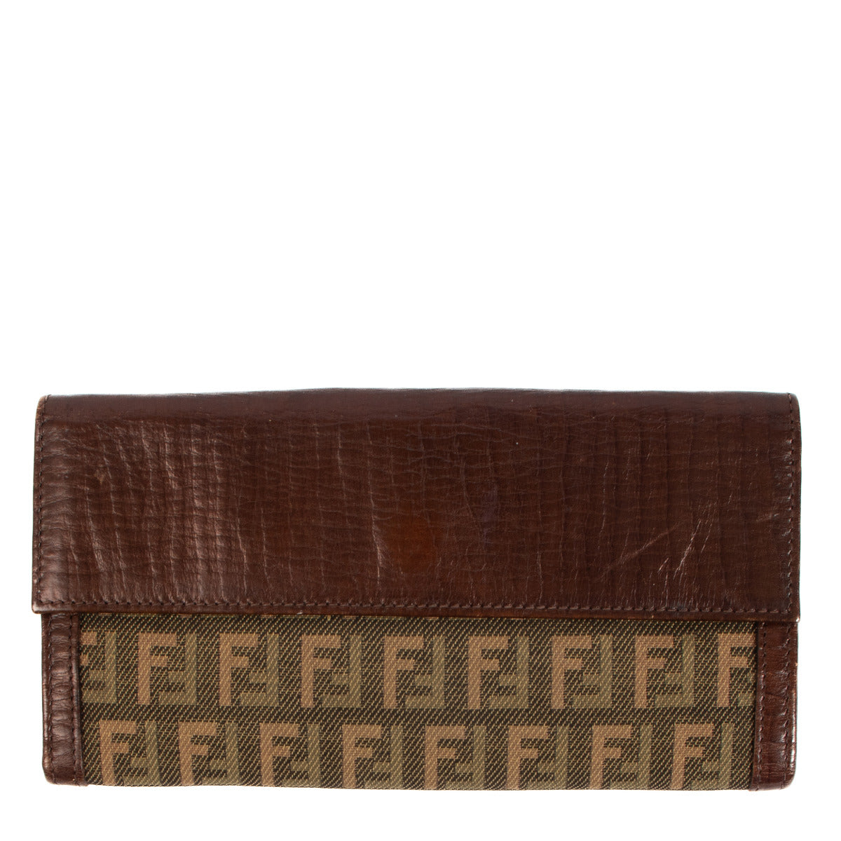 Fendi Brown Monogram Canvas Zucchino Wallet