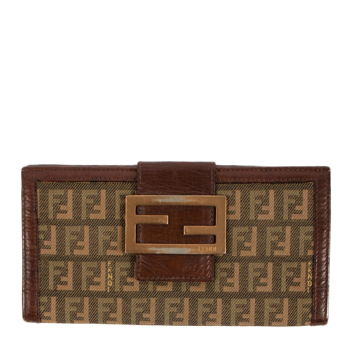 Fendi Brown Monogram Canvas Zucchino Wallet