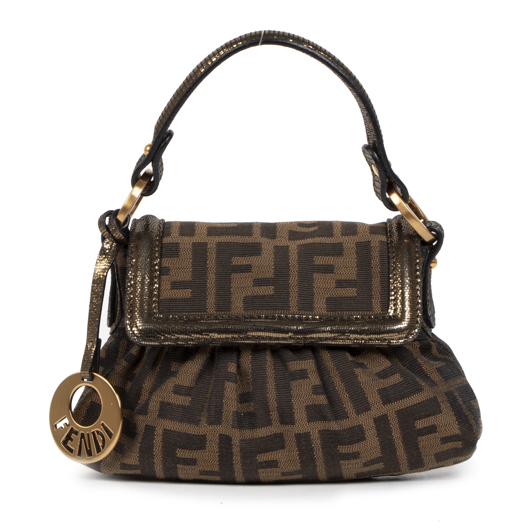 Authentique seconde-main vintage Fendi Zucca Mini Chef Bag achète en ligne webshop LabelLOV