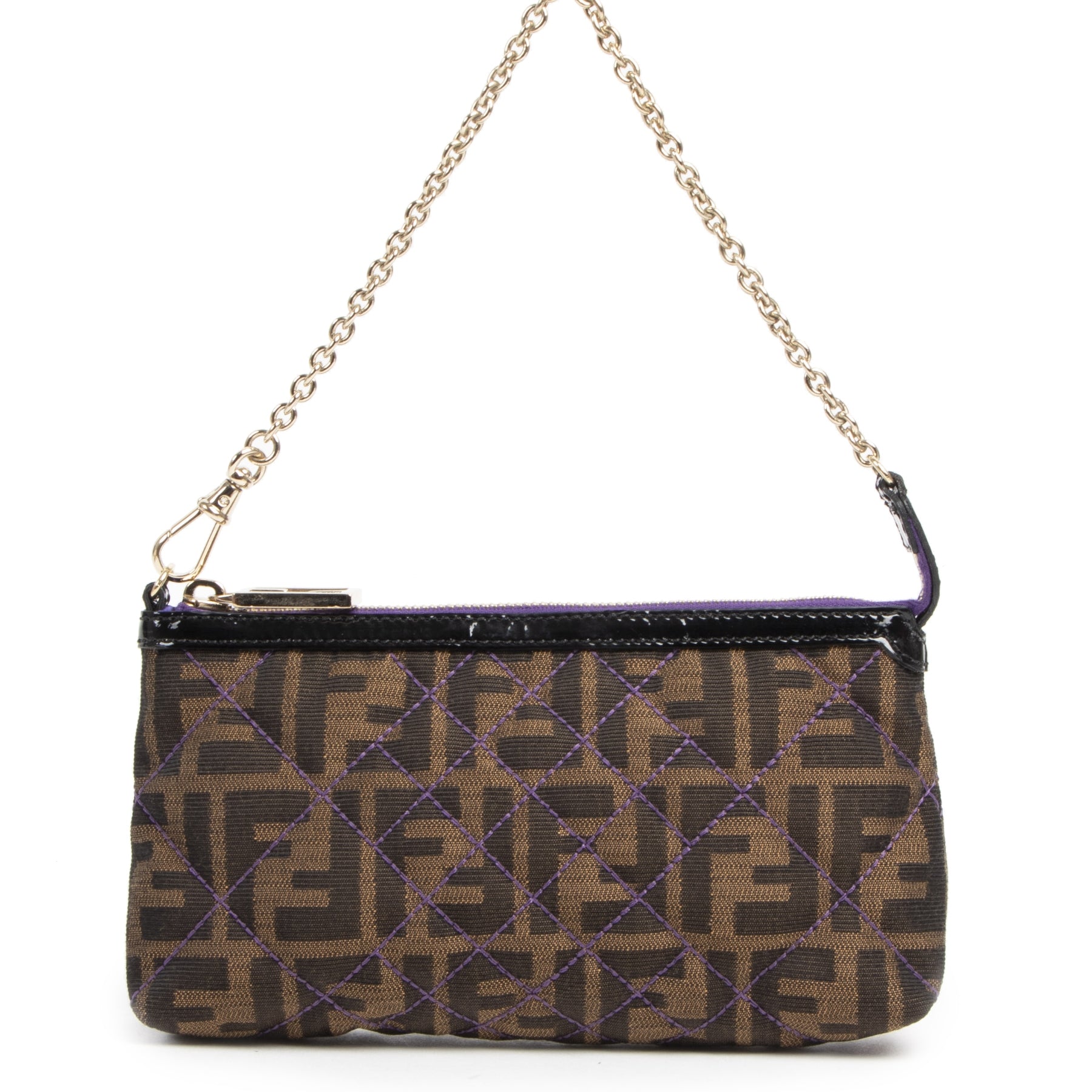 Fendi Zucca Quilted Pochette Bag for sale