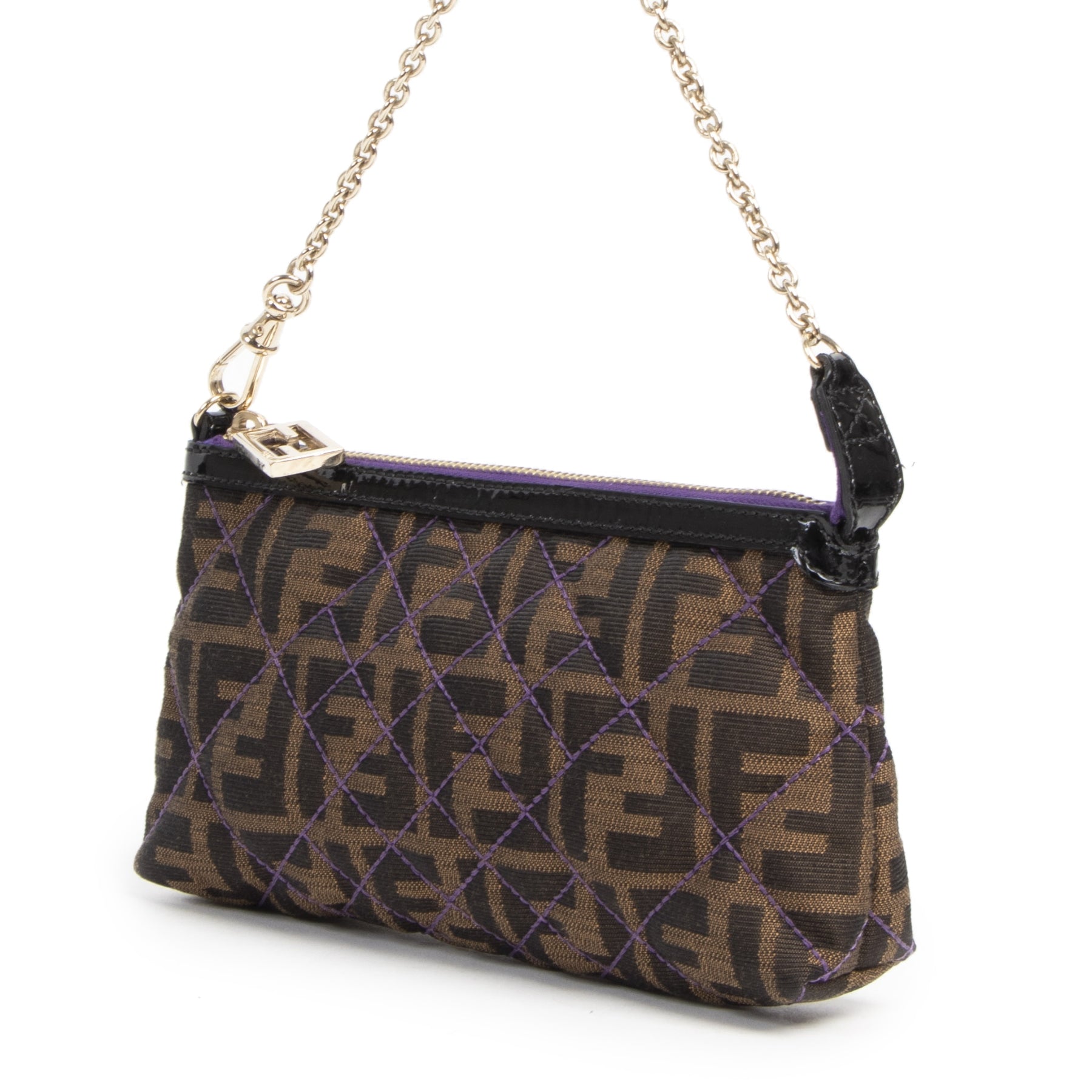 Fendi Zucca Quilted Pochette Bag pour le meilleur prix chez Labellov à Anvers
