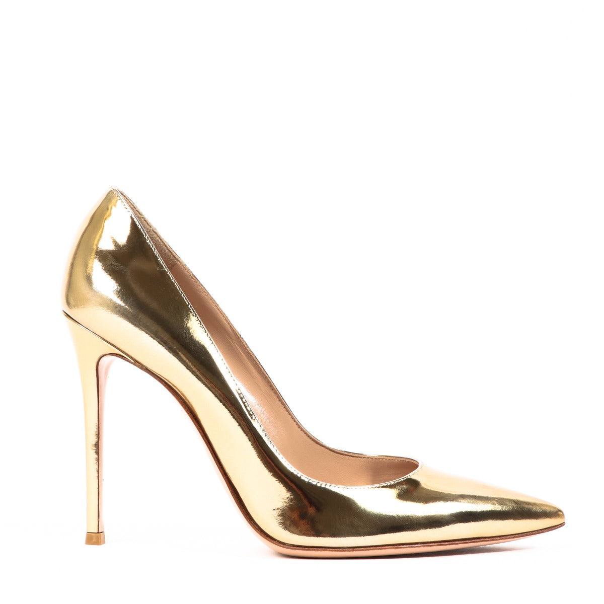 Gianvito Rossi Gianvito 105 Gold Patent Leather Heels