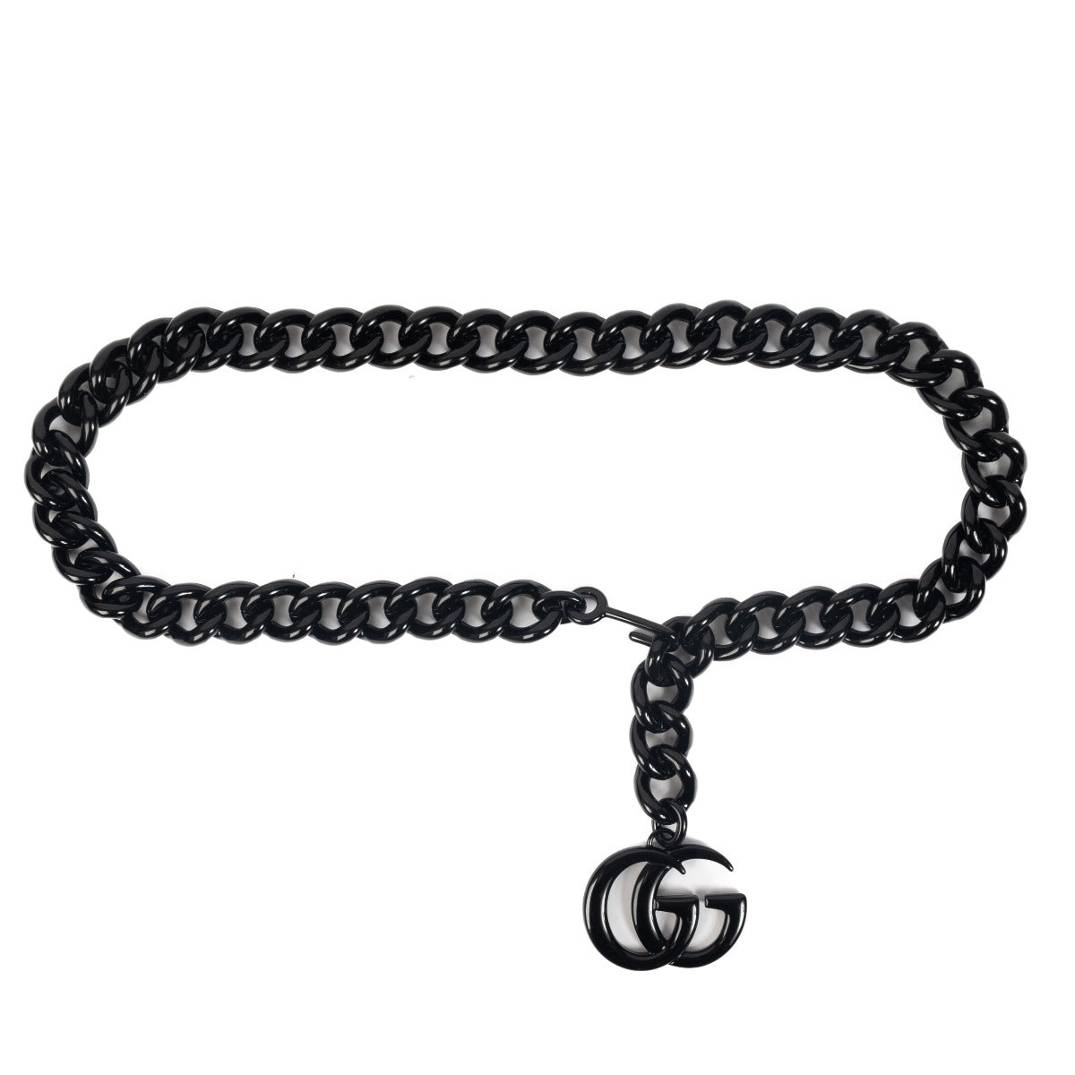 Gucci All Black Chain Belt