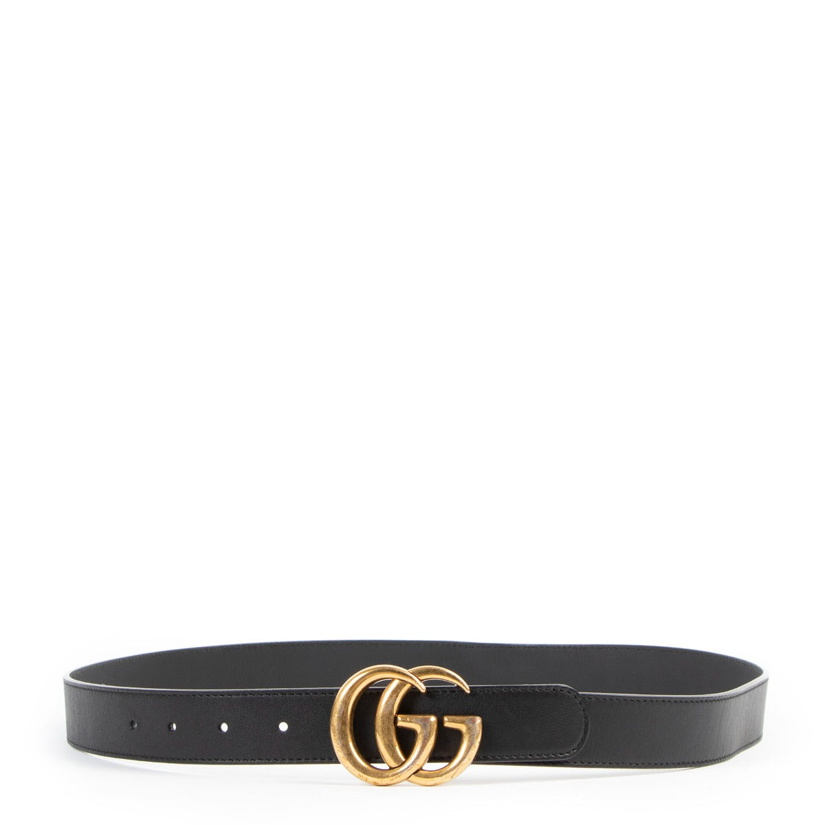 Gucci Black GG Marmont Leather Belt