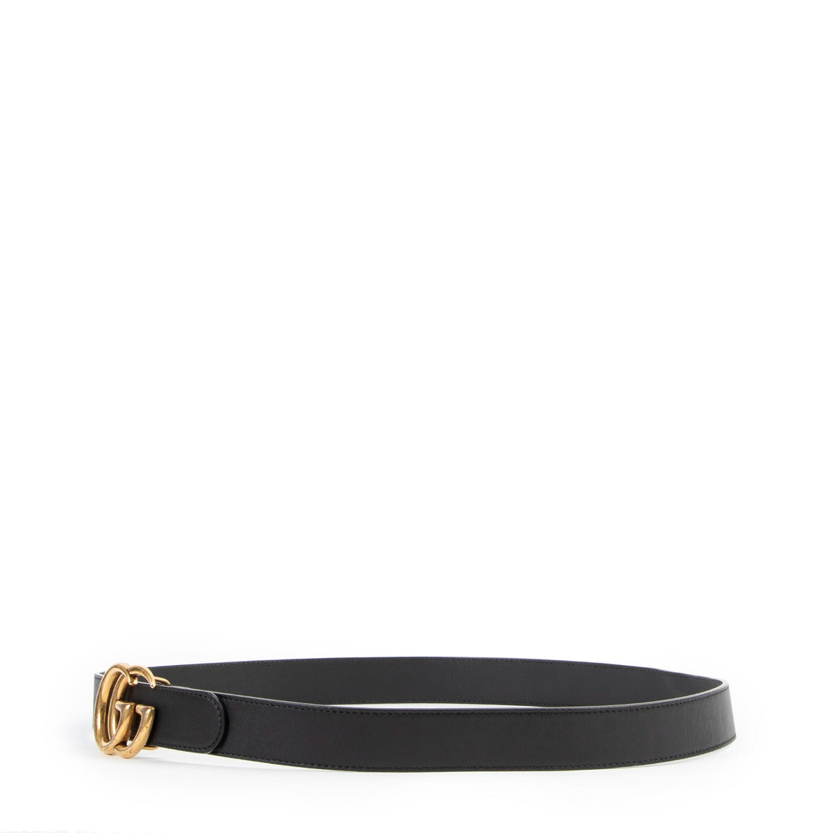 Gucci Black GG Marmont Leather Belt