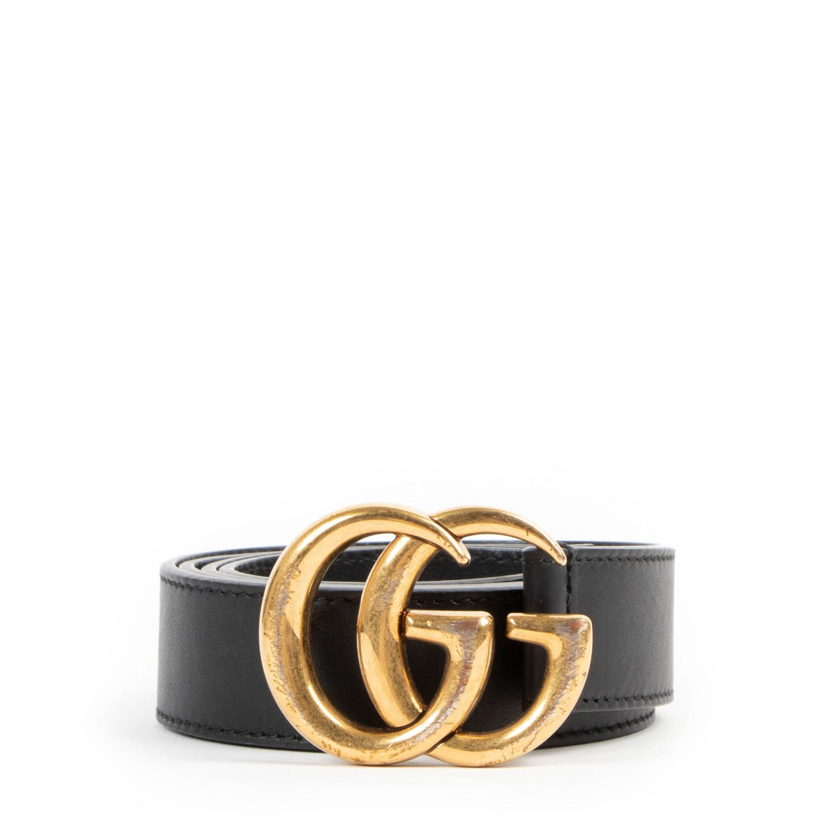 Gucci Black GG Marmont Leather Belt