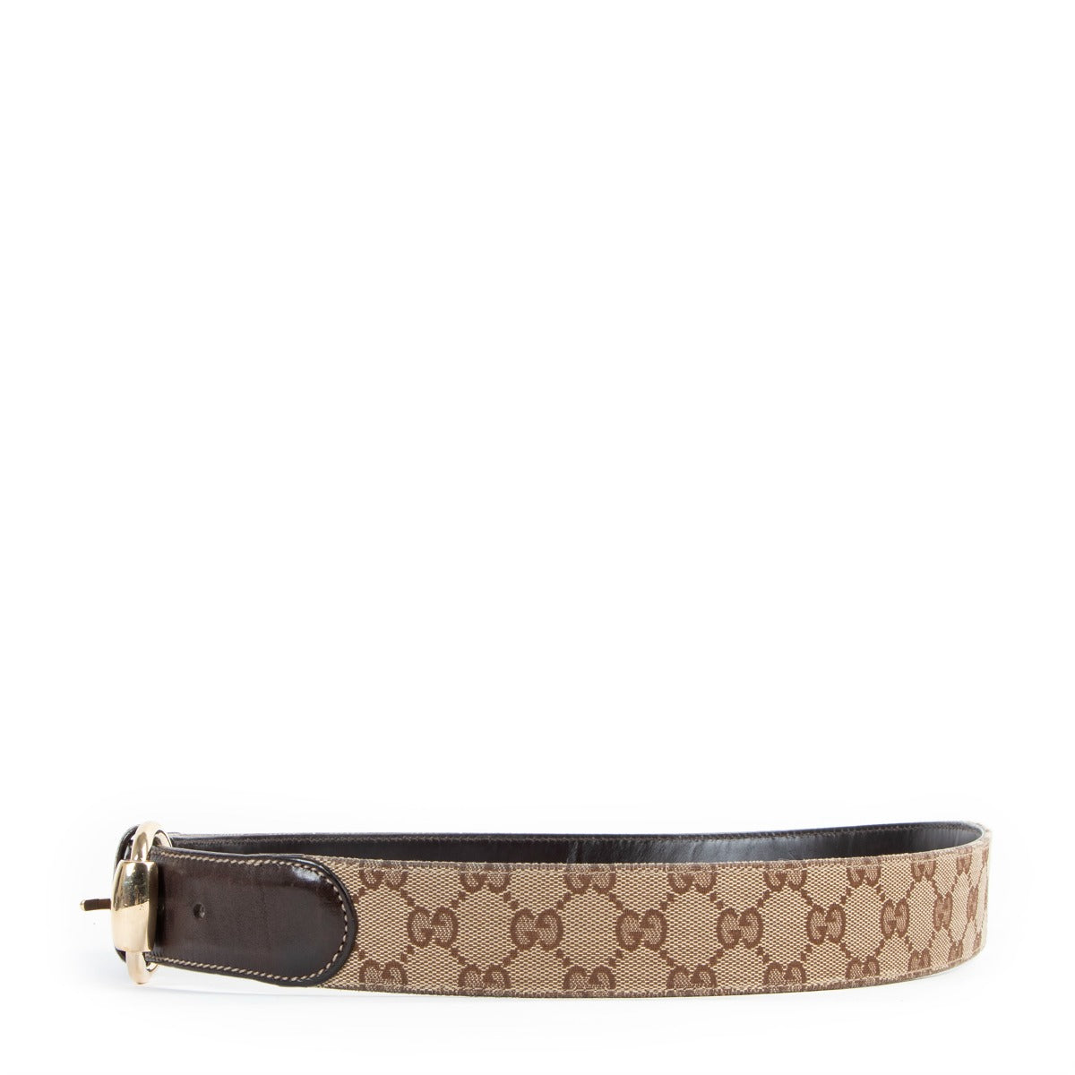 Second hand authentic Gucci Horsebit GG Canvas Belt on Labellov