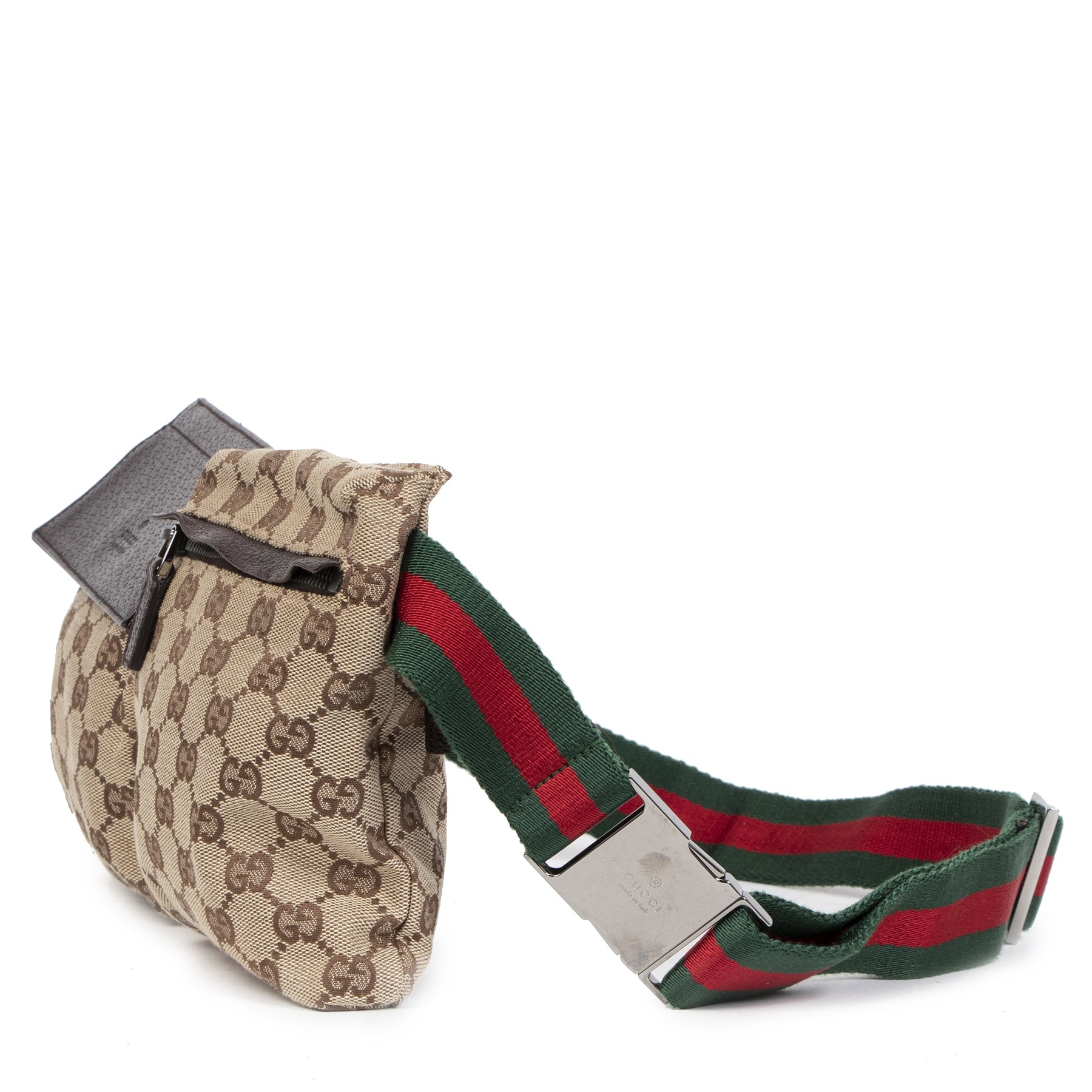 Authentic second-hand vintage Gucci Beige GG Pattern Supreme Belt Bag buy online webshop LabelLOV
