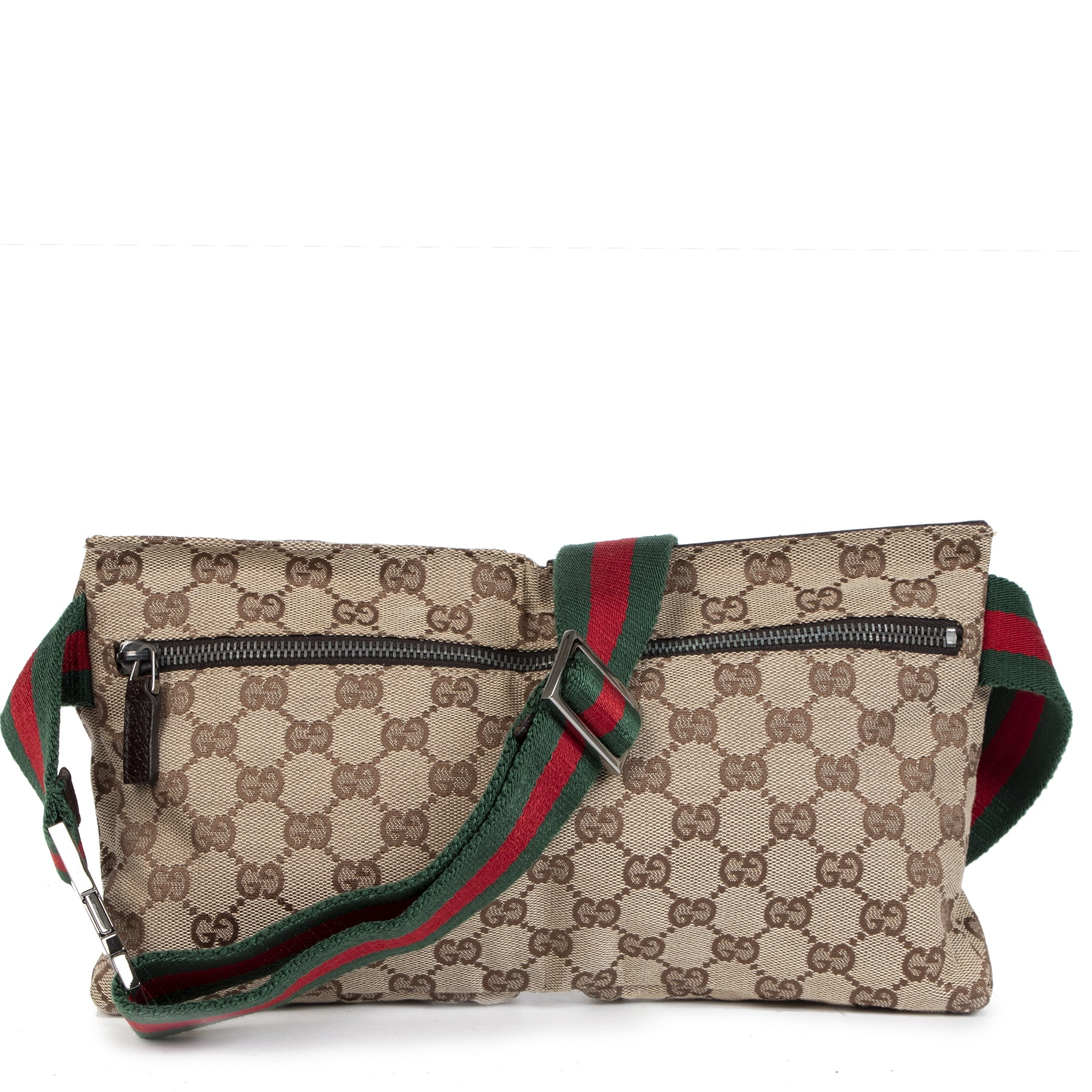 Authentique seconde-main vintage Gucci Beige GG Pattern Supreme Belt Bag achète en ligne webshop LabelLOV