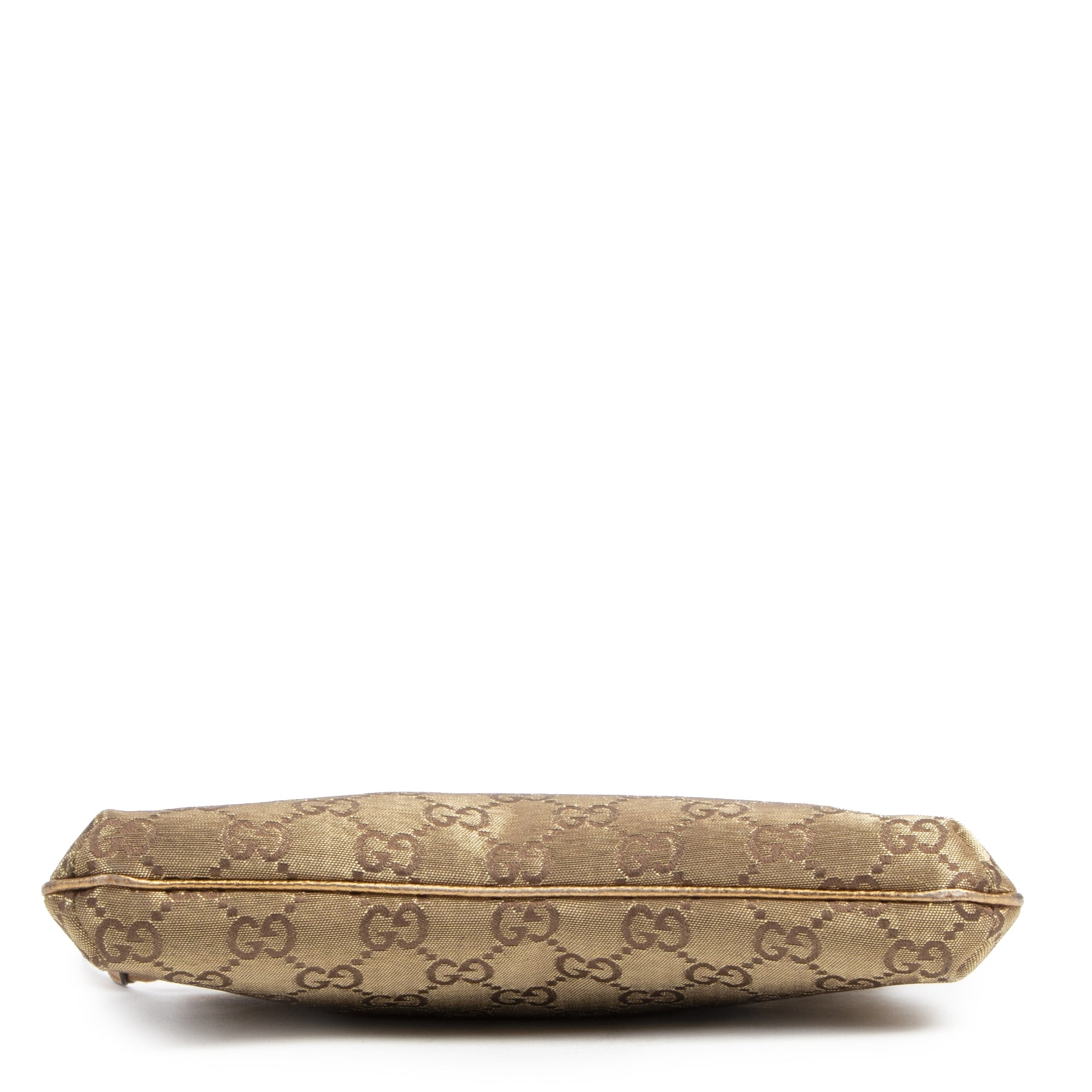 Authentic second-hand vintage Gucci Guccissima Bumble Bee Bronze Pochette buy online webshop LabelLOV