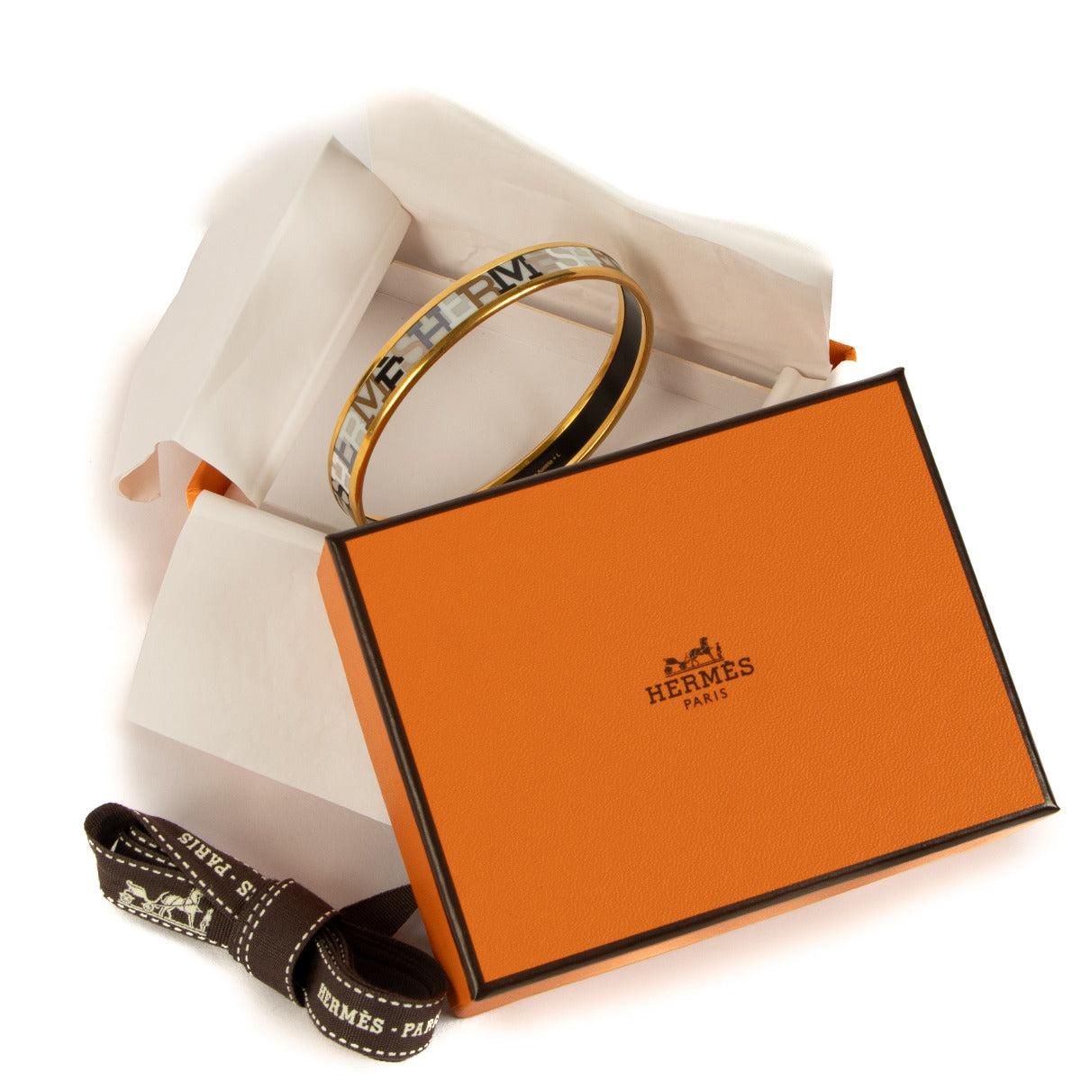 Hermès Capitales Enamel Bangle Bracelet