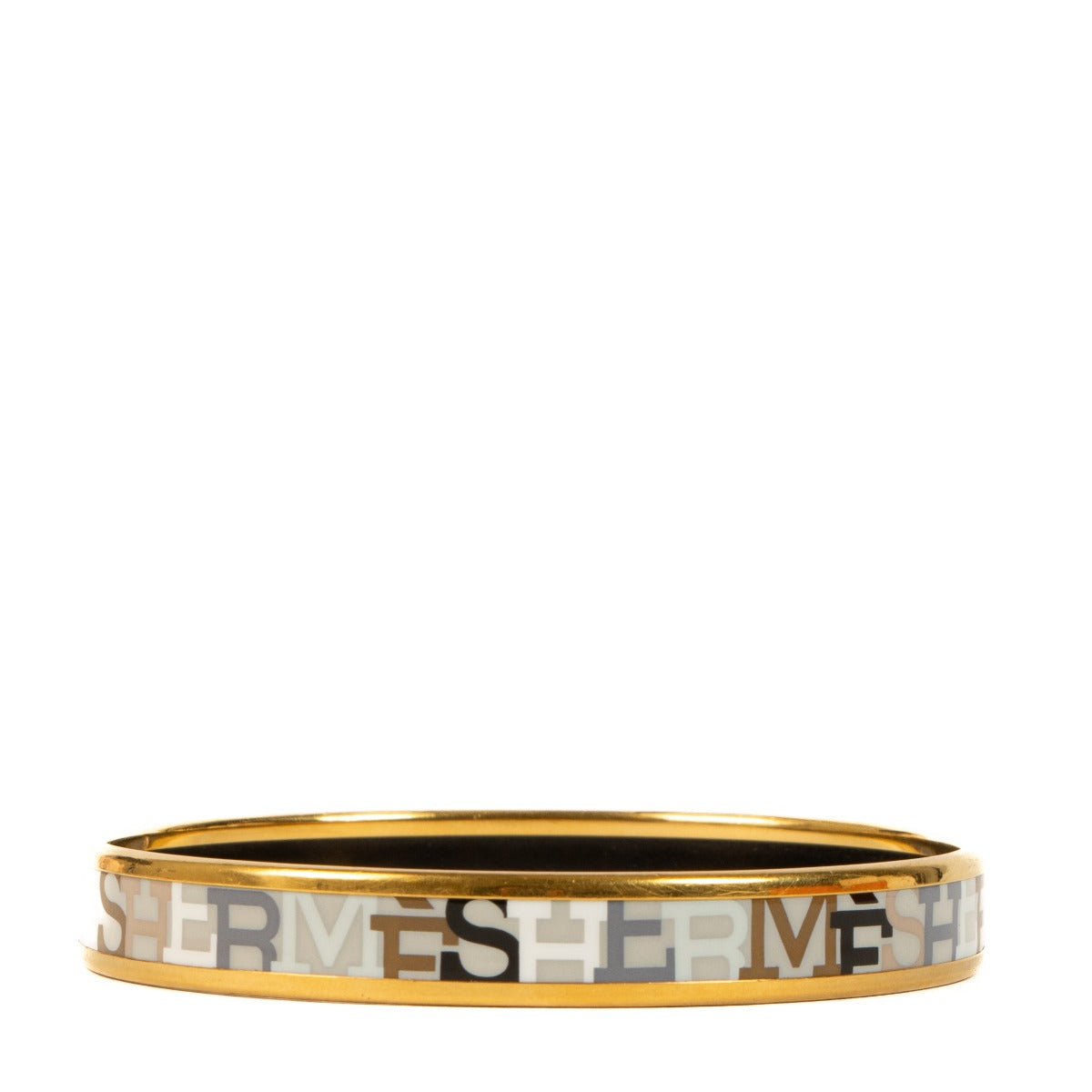 Hermès Capitales Enamel Bangle Bracelet - Size 70
