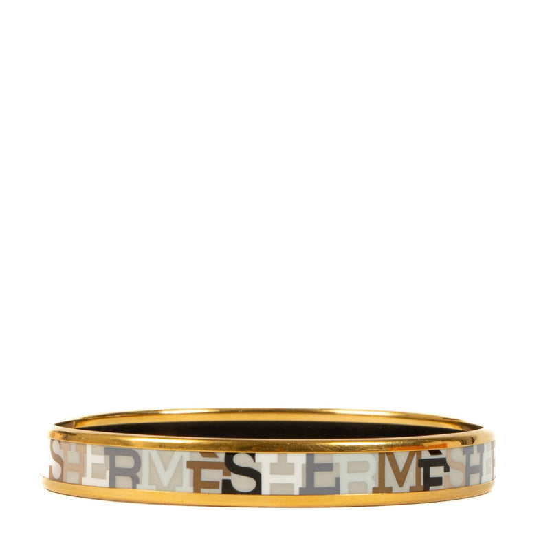 Bracelet jonc Hermès Capitales en émail - Taille 70