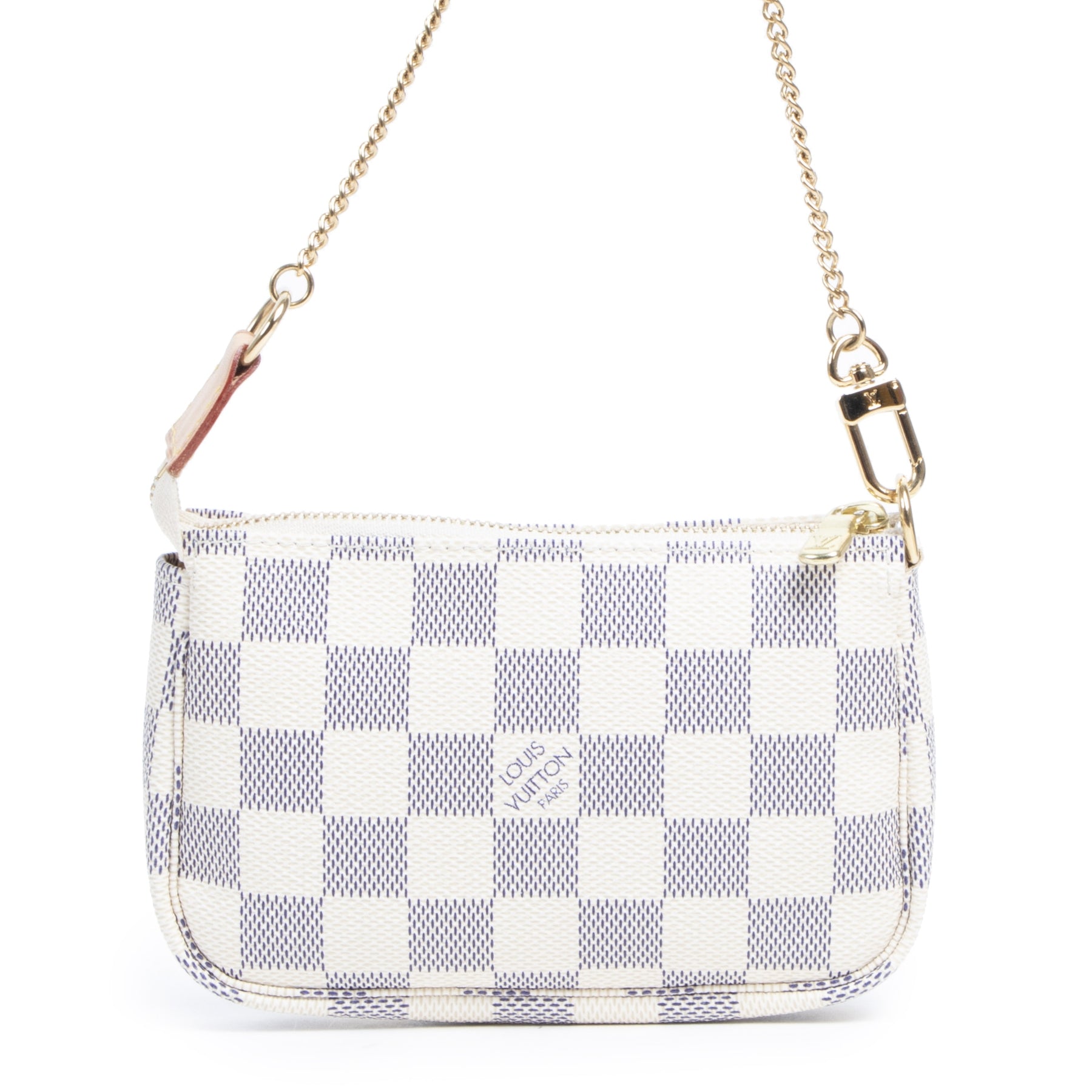 Authentic second-hand vintage Louis Vuitton Damier Azur Mini Pochette buy online webshop LabelLOV