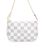 Authentique seconde-main vintage Louis Vuitton Damier Azur Mini Pochette achète en ligne webshop LabelLOV