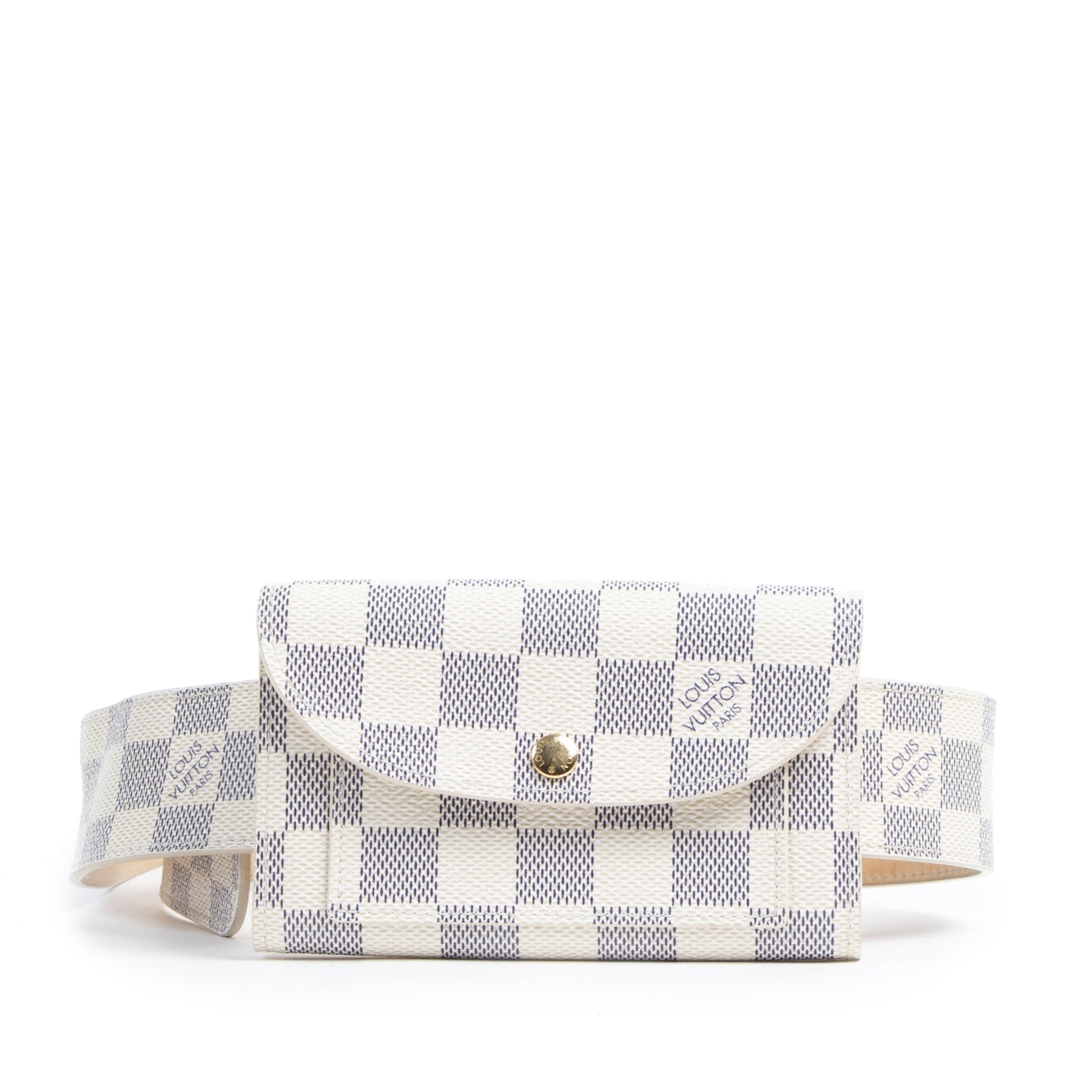 Authentique seconde-main vintage Louis Vuitton Solo Damier Azur Belt Bag achète en ligne webshop LabelLOV