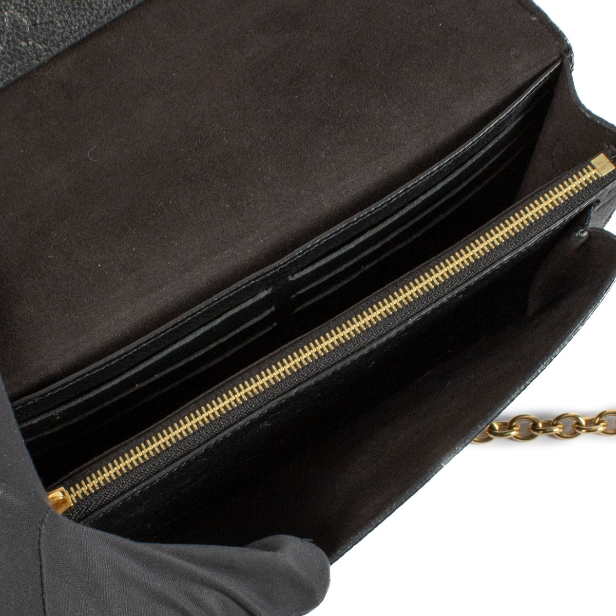 Portefeuille sur chaîne Louis Vuitton Vavin Monogram Empreinte noir