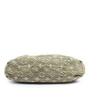 Authentic second-hand vintage Louis Vuitton Pleaty Green Denim Bag buy online webshop LabelLOV