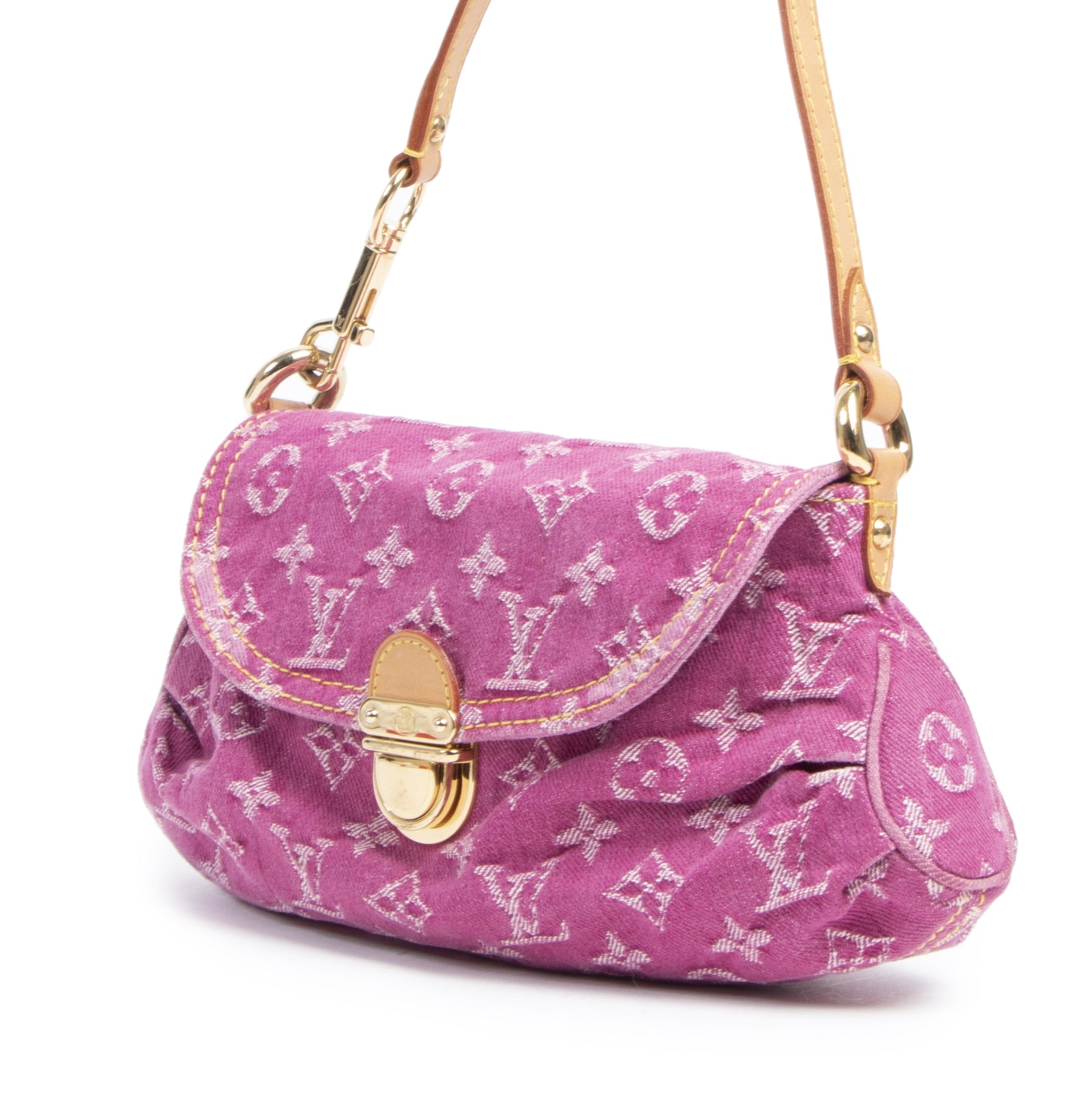 Louis Vuitton Pleaty Pink Denim Bag