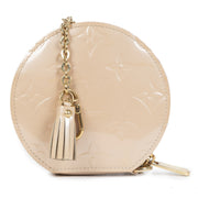 Louis Vuitton Monogram Vernis Round Coin Purse Beige Florentine