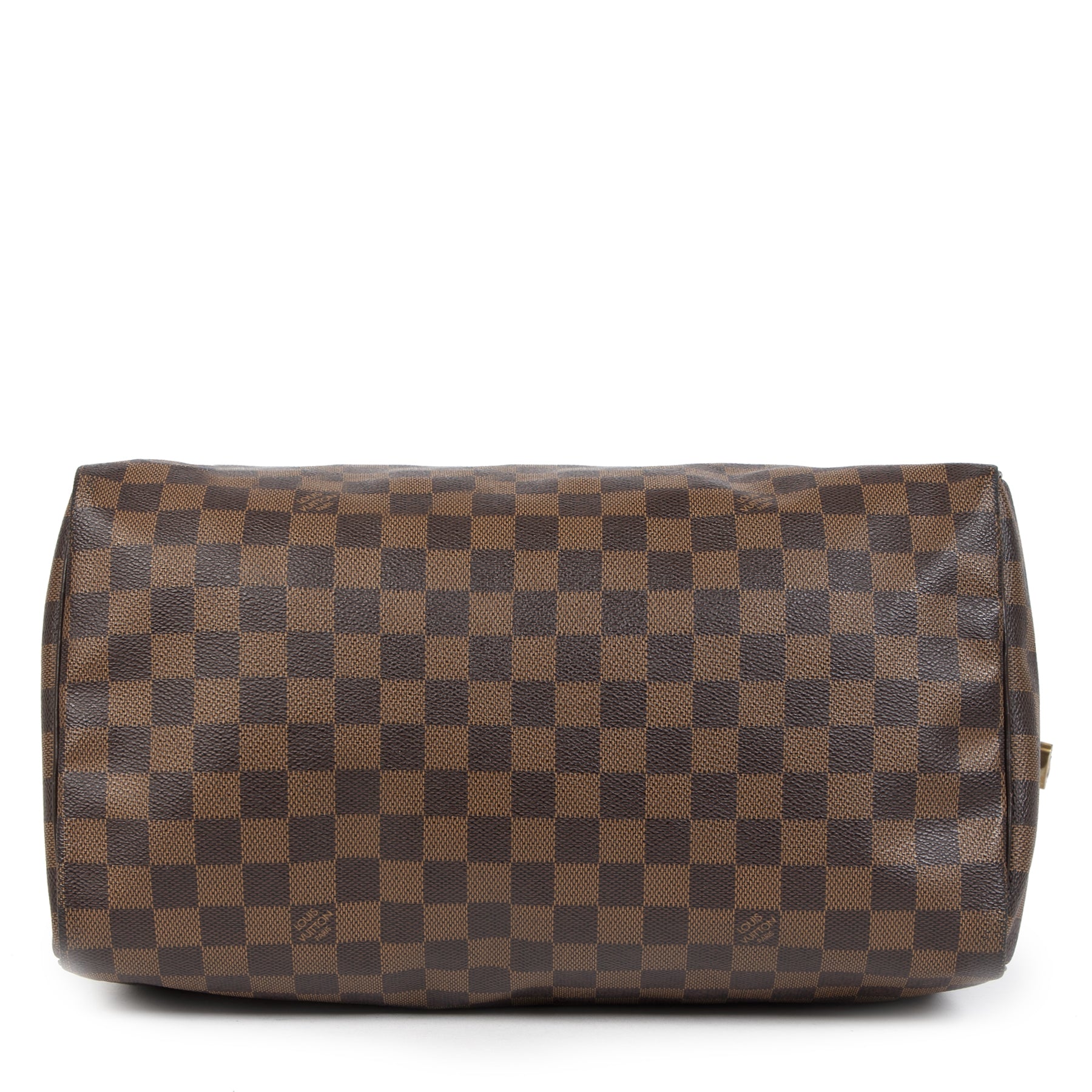 Authentieke tweedehands vintage Louis Vuitton Damier Ebene 35 Speedy koop online webshop LabelLOV