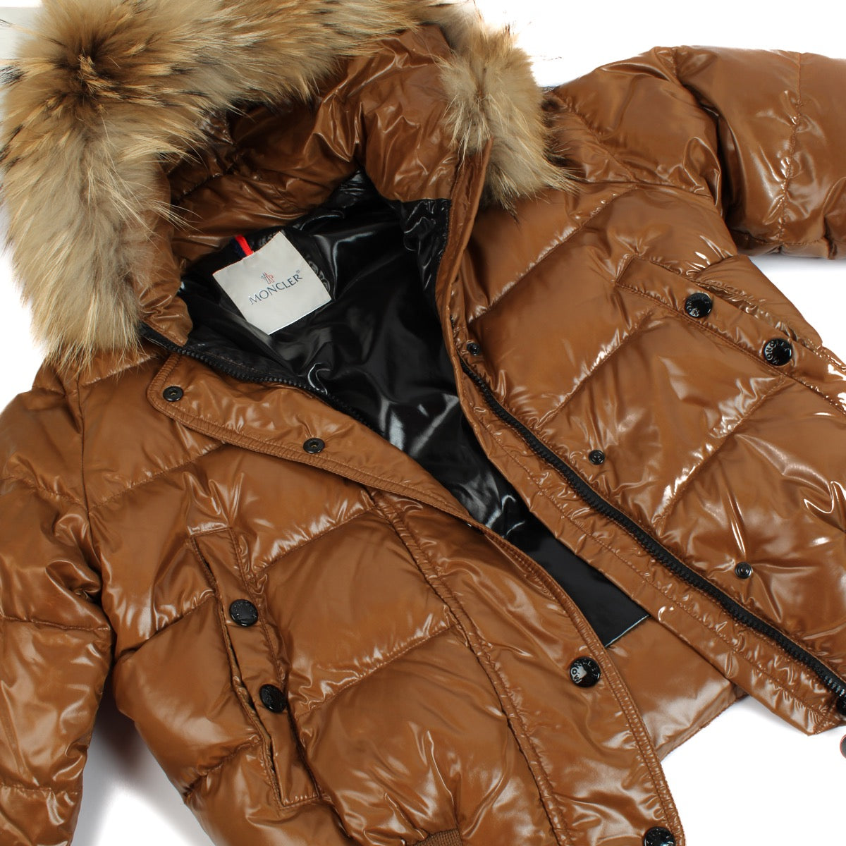 shop 100% authentic second hand Moncler Brown Down Jacket - Size 1 on Labellov.com