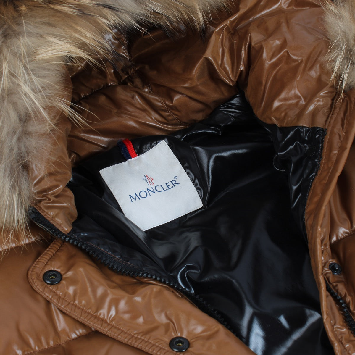 shop 100% authentic second hand Moncler Brown Down Jacket - Size 1 on Labellov.com