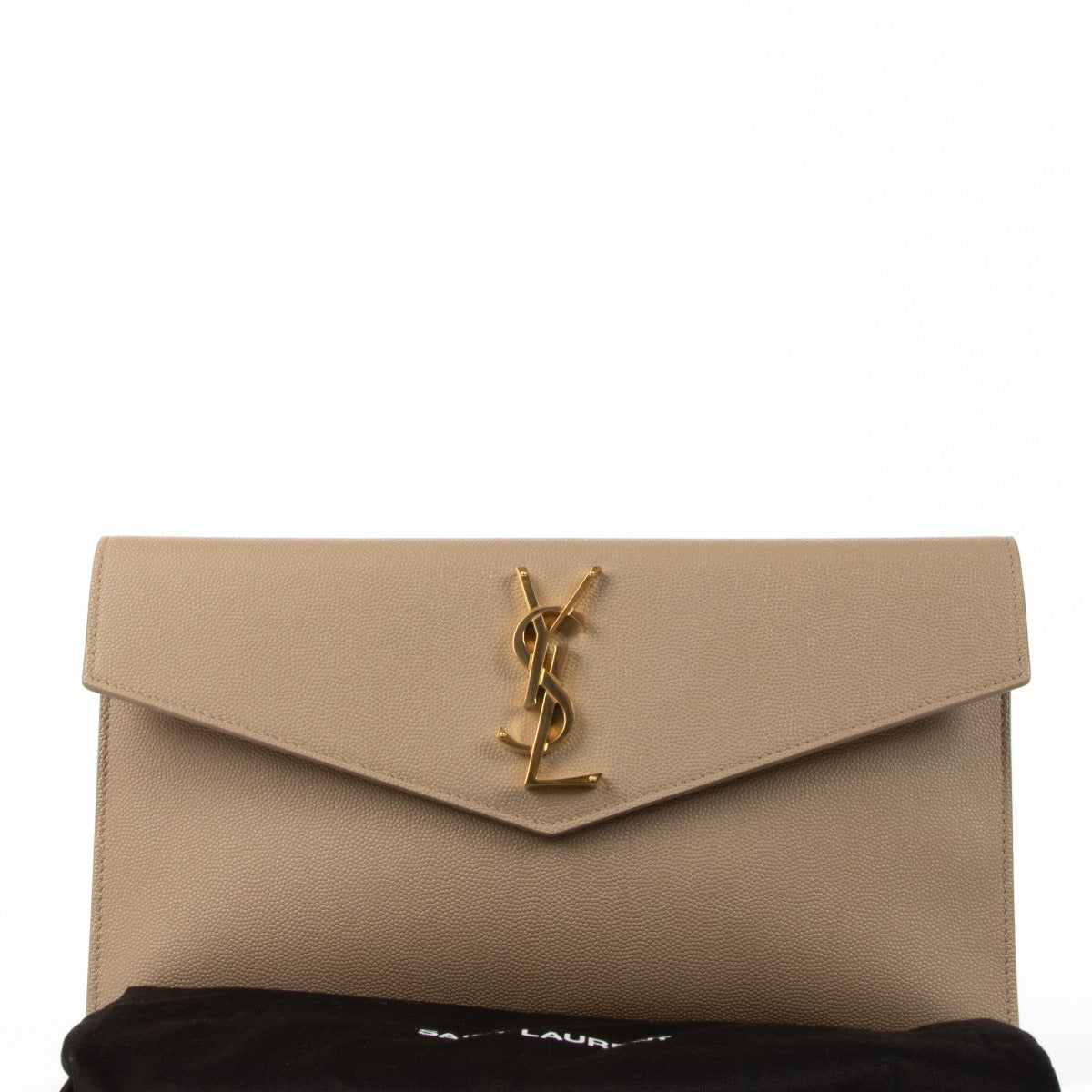 Saint Laurent Dark Beige Uptown Clutch