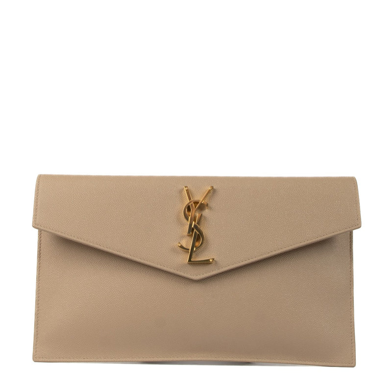 Saint Laurent Dark Beige Uptown Clutch