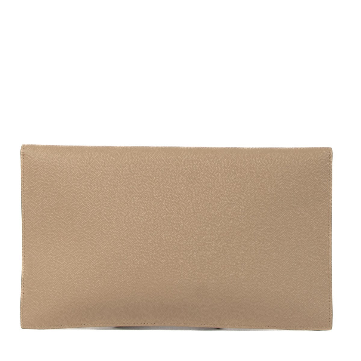 Saint Laurent Dark Beige Leather Uptown Clutch