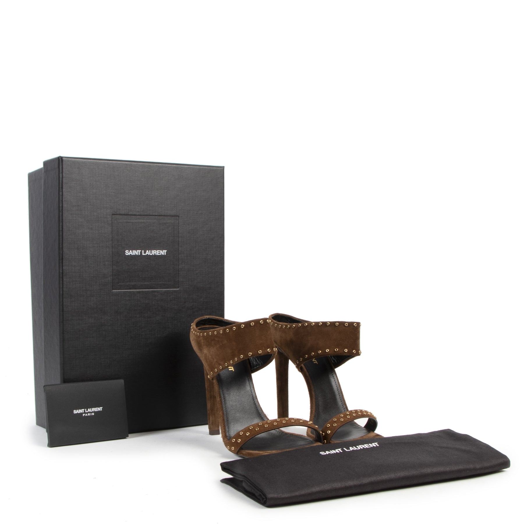 Saint Laurent Brown Suede Heels - Size 40