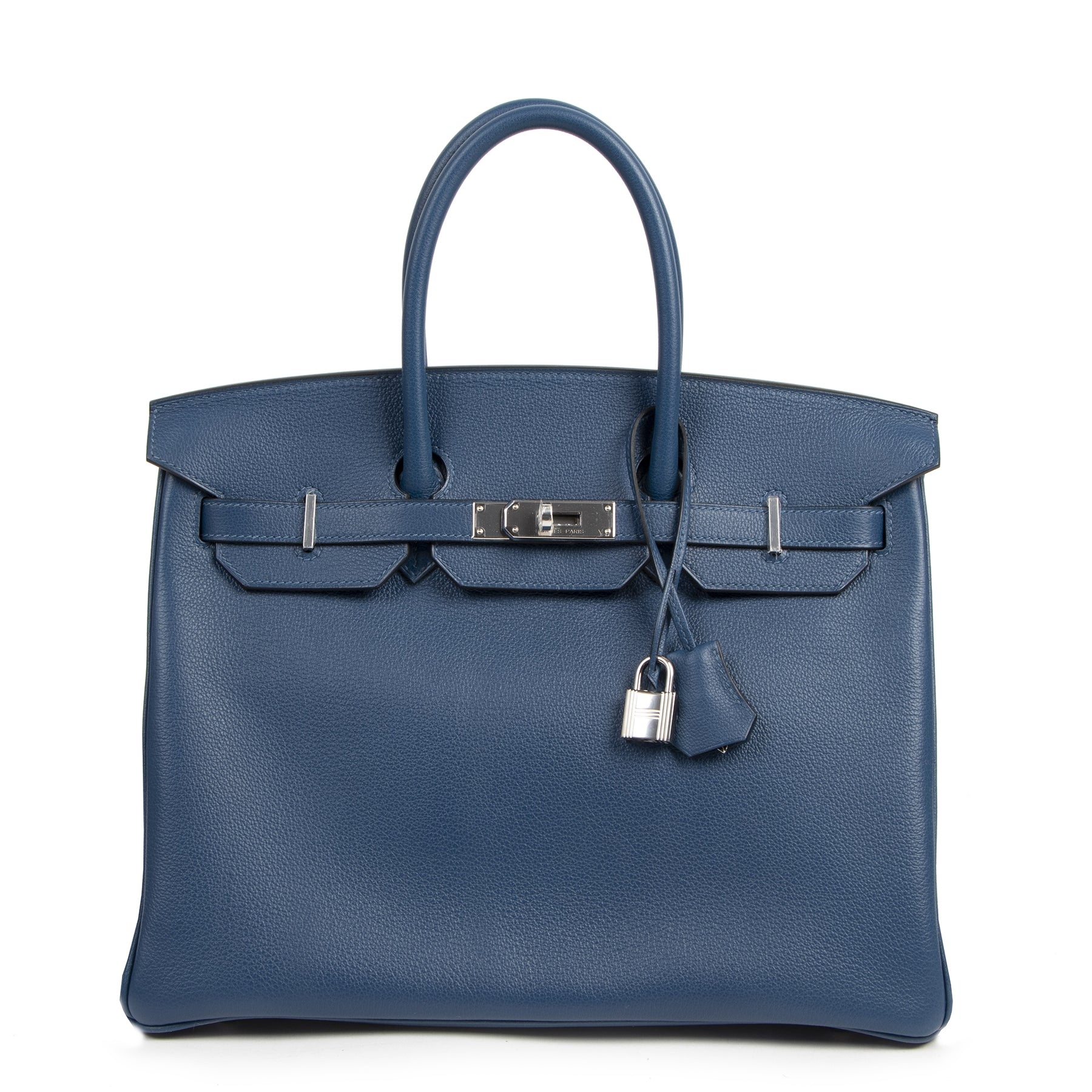 Hermès Birkin 35 Taurillon Novillo Deep Bleu PHW for the best price at Labellov